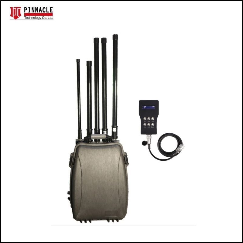 Control remoto de banda completa VHF UHF Manpack Mochila de la señal de interferencia 2G 3G 4G 5G