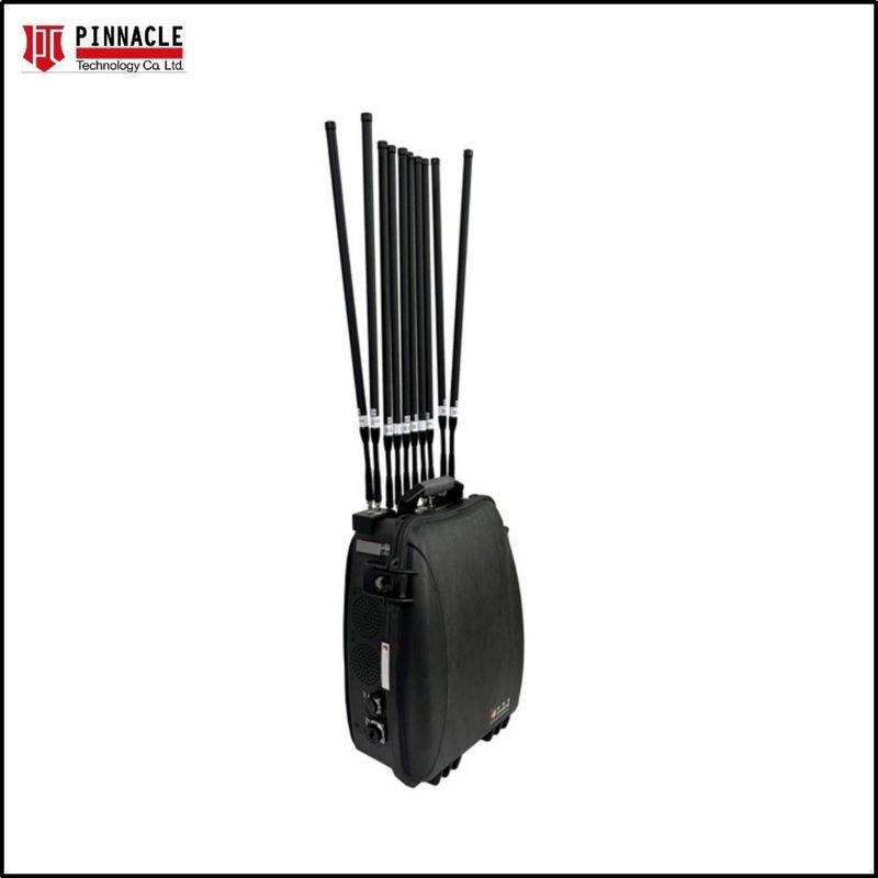 Control remoto de banda completa VHF UHF Manpack Mochila de la señal de interferencia 2G 3G 4G 5G