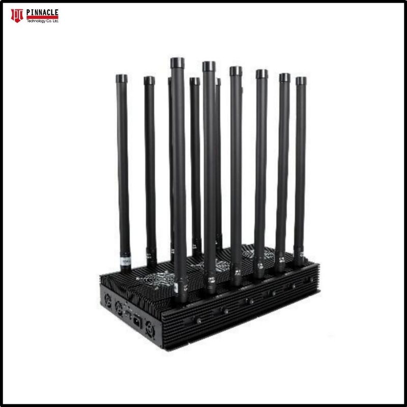 12 antenas de alta potencia 300W de salida móvil 2G / 3G / 4G / 5G WIFI bloqueador de señal de escritorio