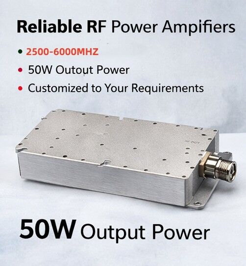 Modulo de amplificador de alta potencia de 810 GHz 50W Amplificador de potencia RF de alta eficiencia para aplicaciones de banda X