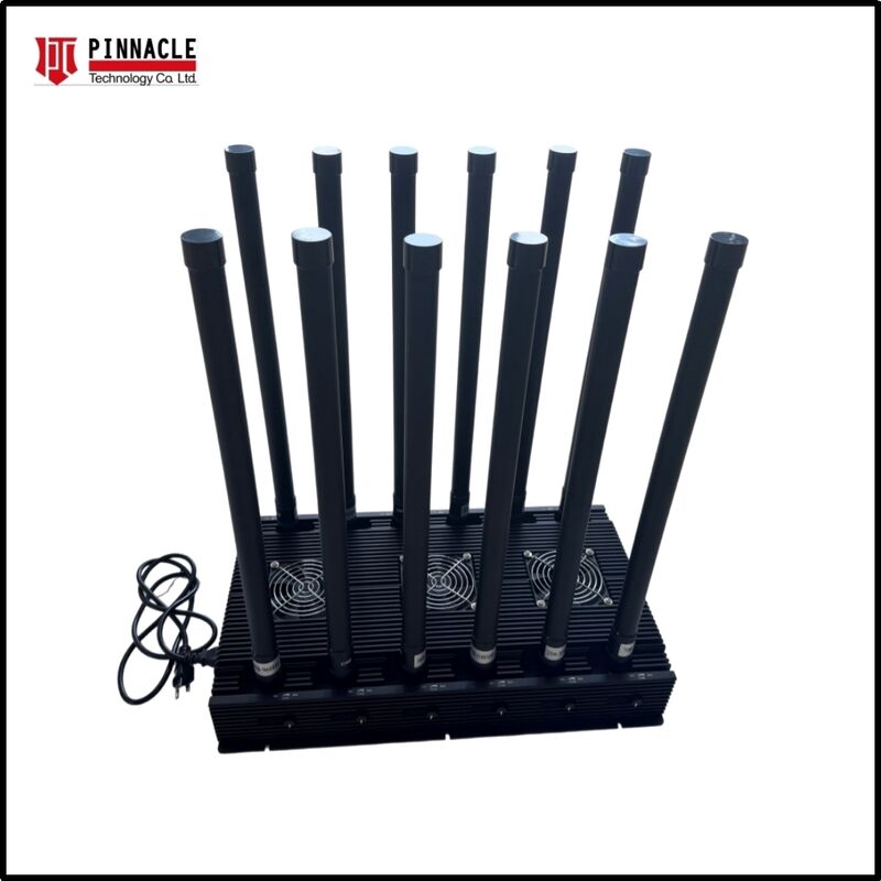 12 antenas de alta potencia 300W de salida móvil 2G / 3G / 4G / 5G WIFI bloqueador de señal de escritorio