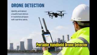 Detector de drones de mano profesional | 100–6000 MHz | Rango de detección de 1 a 3 km
